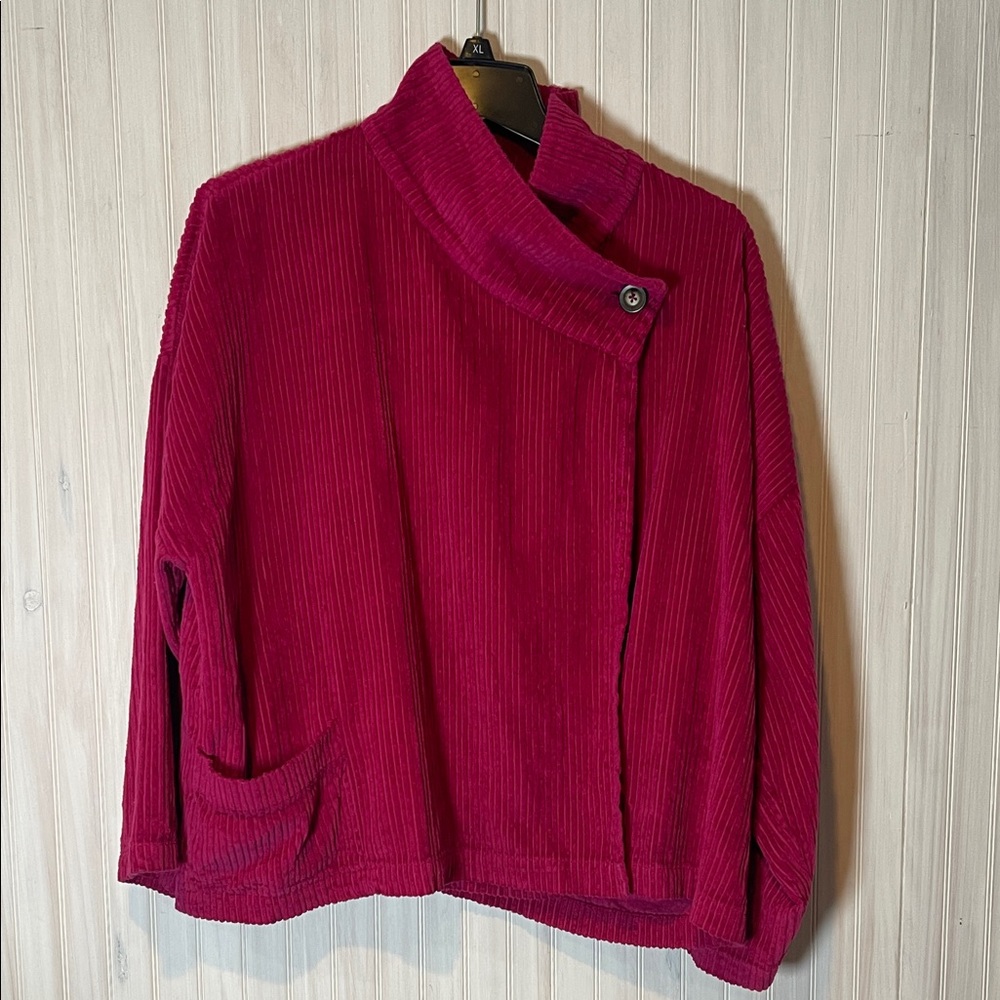 BRYNN WALKER ASYMETRICAL CORDUROY JACKET MEDIUM
